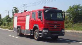 重汽豪沃單橋水罐消防車(8噸)圖片